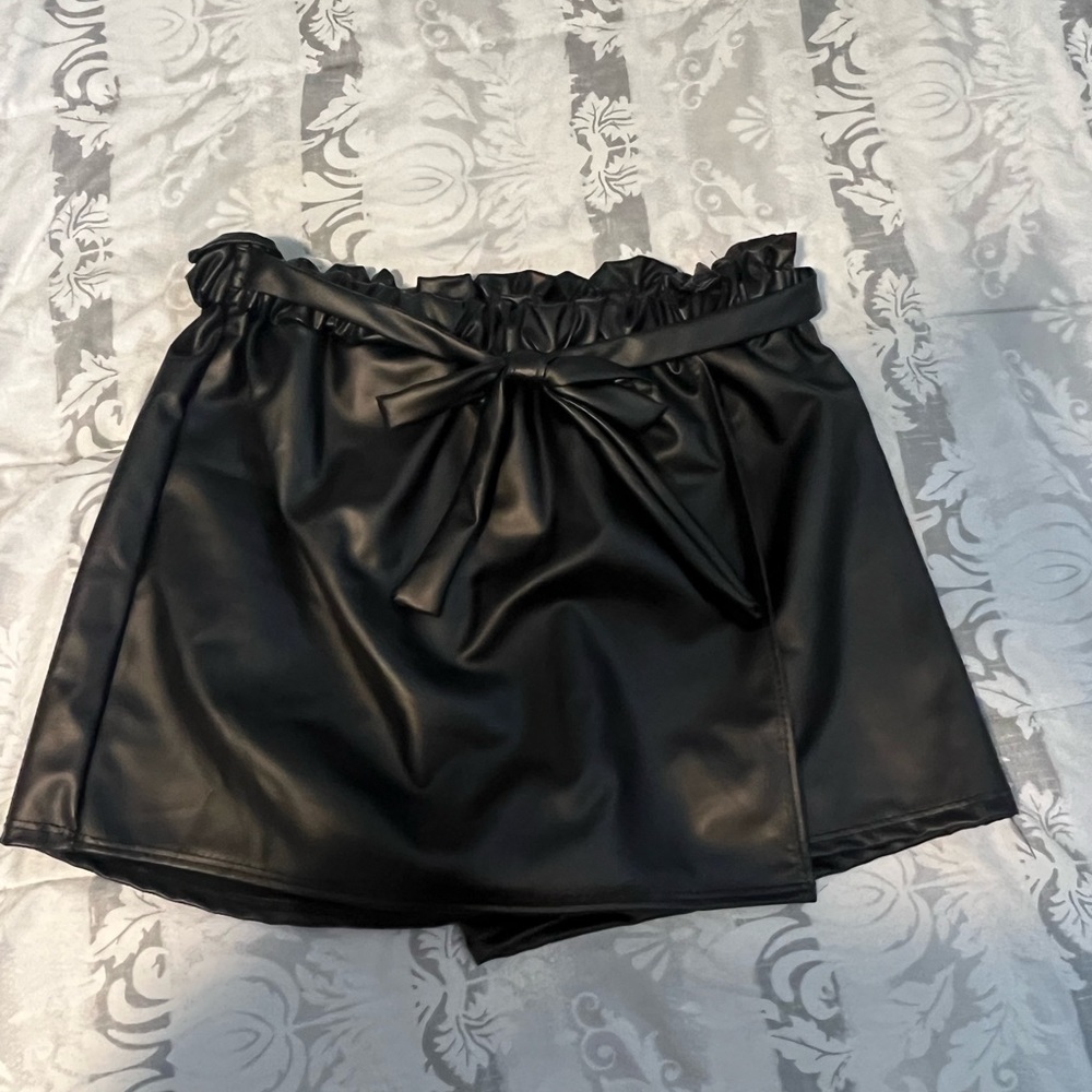 Pleather skort